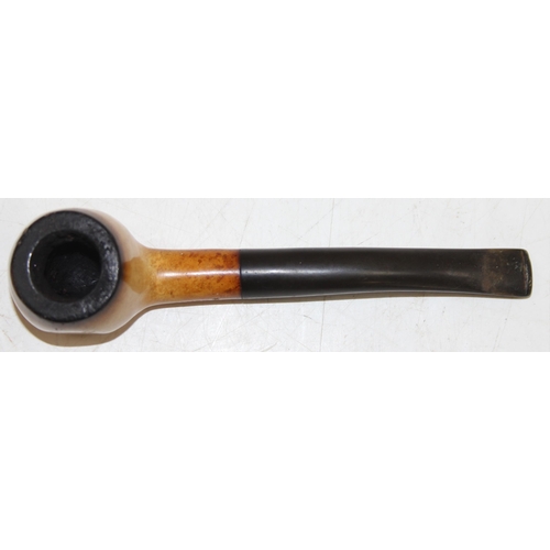 1434 - A vintage Peterson of Dublin silver mounted Ashford smoking pipe, in pouch and box, marked for Dubli... 