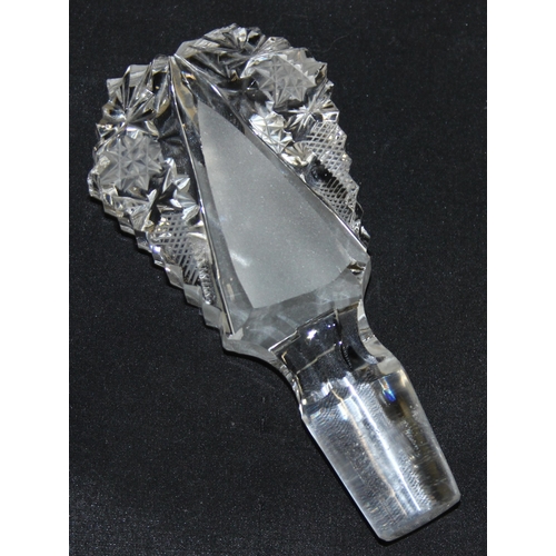 1444 - 2 pieces of high quality cut lead-crystal, to incl large scent bottle with stopper and bowl, scent b... 