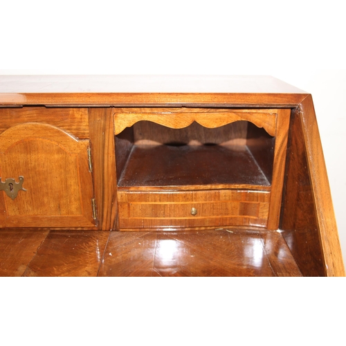 164 - An antique style Venetian designed bureau with fitted interior and hidden compartment, overall shape... 