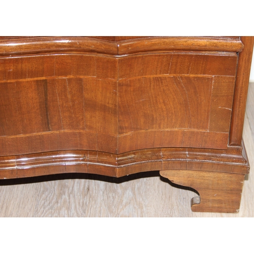 164 - An antique style Venetian designed bureau with fitted interior and hidden compartment, overall shape... 