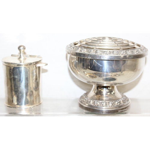 1068 - Qty of antique and later silver-plated items to incl a candelabra, flatware, rose-bowl etc, 5.7kg gr... 