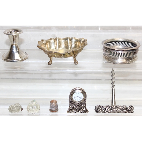 1068 - Qty of antique and later silver-plated items to incl a candelabra, flatware, rose-bowl etc, 5.7kg gr... 