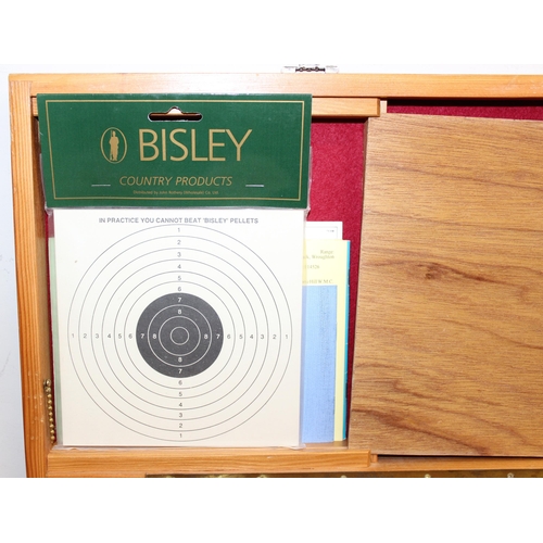 1368 - Vintage .177cal Anschutz Match Model 250 target air rifle in bespoke-made wooden case, case approx 1... 