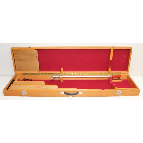 1368 - Vintage .177cal Anschutz Match Model 250 target air rifle in bespoke-made wooden case, case approx 1... 