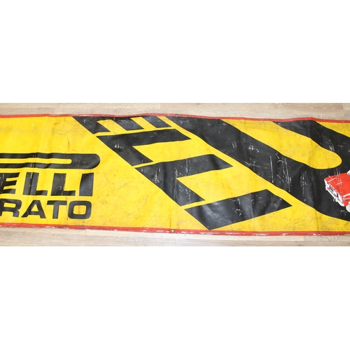 405 - A large vintage Pirelli Cinturato advertising banner, approx 250cm x 56cm