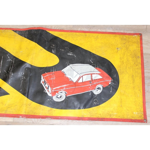 405 - A large vintage Pirelli Cinturato advertising banner, approx 250cm x 56cm