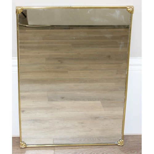 409 - Qty of vintage wall mirrors to inc Art Deco period clip frames, largest approx 77cm x 30xm (5)