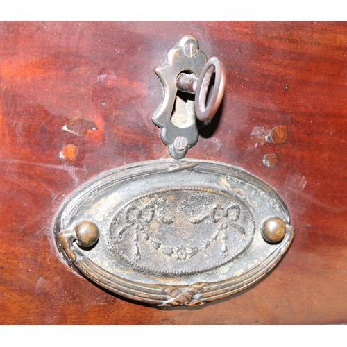 66 - A 19th century mahogany chest on chest, the top having three short and three long drawers, the base ... 