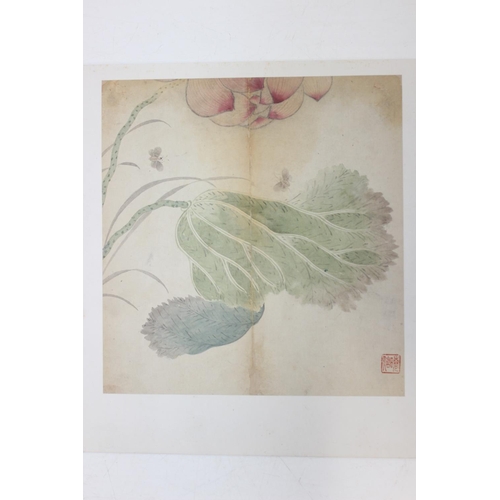 435 - 2 vintage Oriental prints and watercolours, Mount Fuji approx 30cm x 32cm