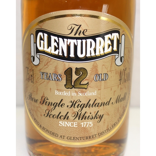 1459 - 75cl bottle of The Glenturret 12 year old Single Highland Malt Scotch Whisky with original box