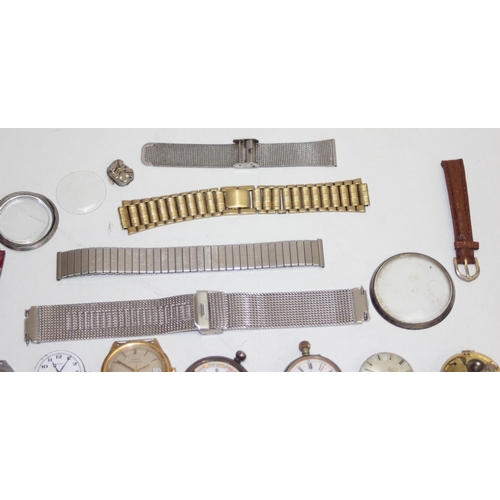 1335 - A large qty of assorted vintage mechanical watches and watch parts to inc some silver cases, a numbe... 