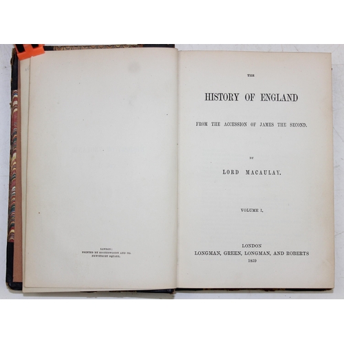 539 - 2 editions - The History of England from the Accession of James II by Lord Thomas Babington Macaulay... 