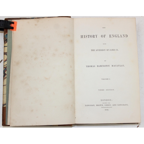 539 - 2 editions - The History of England from the Accession of James II by Lord Thomas Babington Macaulay... 