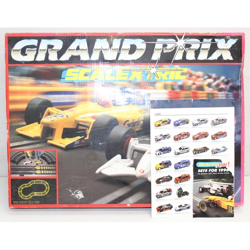 636 - Large qty of vintage Scalextric items to incl track, grand-stands, Grand Prix set in original box, s... 