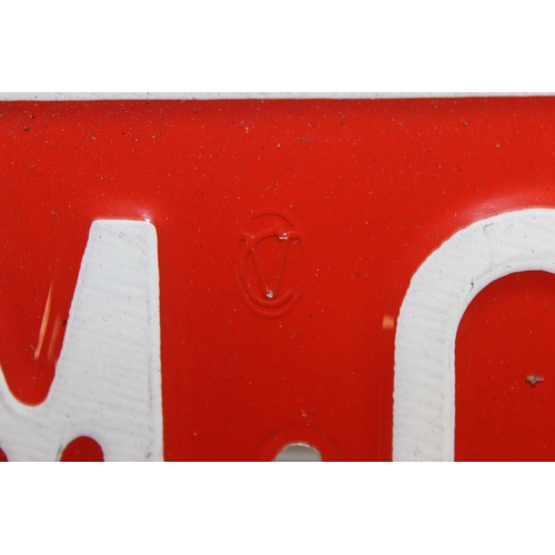 749 - Qty of vintage pressed aluminium car number plates to British and European examples, largest approx ... 