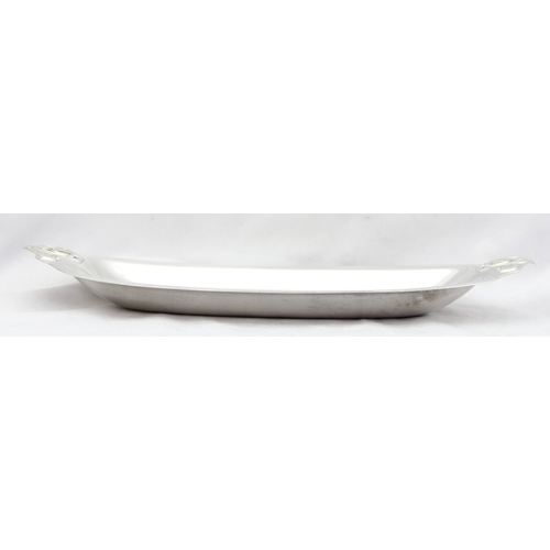 1009C - A Royal Denmark sterling silver serving dish of plain form, marked to reverse and XRF confirmed, app... 