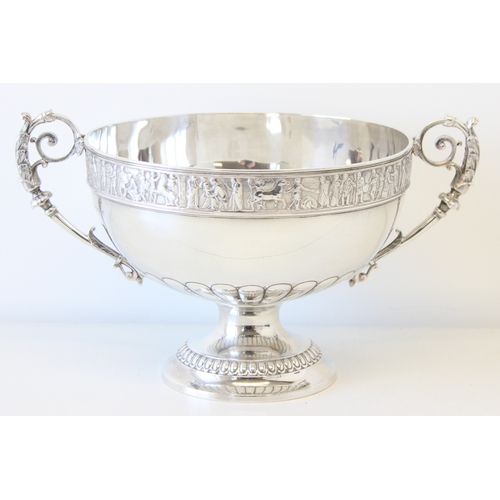 1009H - Elkington & Co - a highly impressive Elkington & Co silver pedestal punch bowl, marked for Birmingha... 