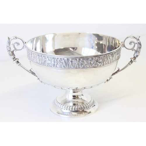 1009H - Elkington & Co - a highly impressive Elkington & Co silver pedestal punch bowl, marked for Birmingha... 