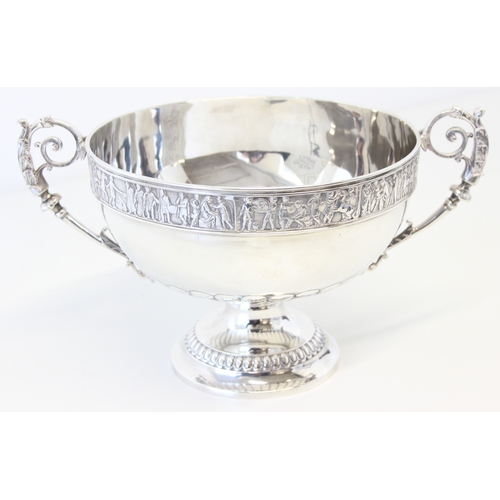 1009H - Elkington & Co - a highly impressive Elkington & Co silver pedestal punch bowl, marked for Birmingha... 