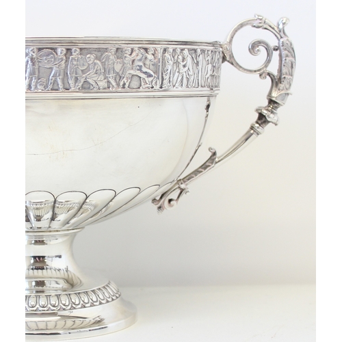 1009H - Elkington & Co - a highly impressive Elkington & Co silver pedestal punch bowl, marked for Birmingha... 