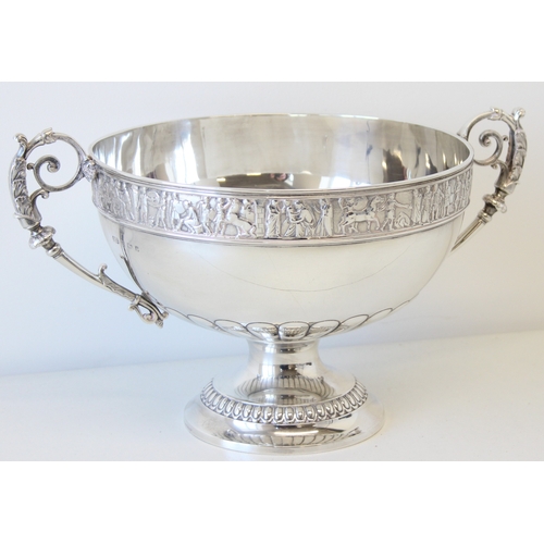 1009H - Elkington & Co - a highly impressive Elkington & Co silver pedestal punch bowl, marked for Birmingha... 