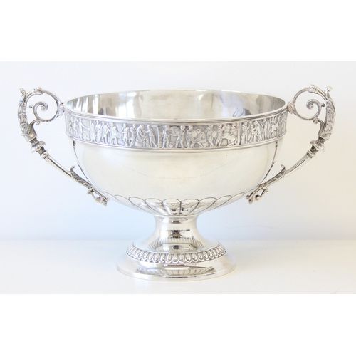 1009H - Elkington & Co - a highly impressive Elkington & Co silver pedestal punch bowl, marked for Birmingha... 