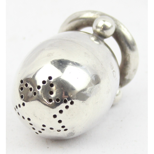 1015 - A small silver pepper pot of bulbous form, marked for London 1905 by William Hutton & Sons, approx 4... 