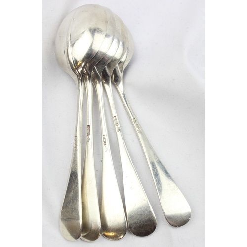 1019 - A set of 10 silver Rat-Tail soup spoons, Sheffield 1916 by William Hutton & Sons, each with armorial... 