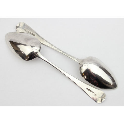 1026 - A pair of Georgian silver serving spoons, London 1814 by John Lias, each approx 21cm long, approx 13... 