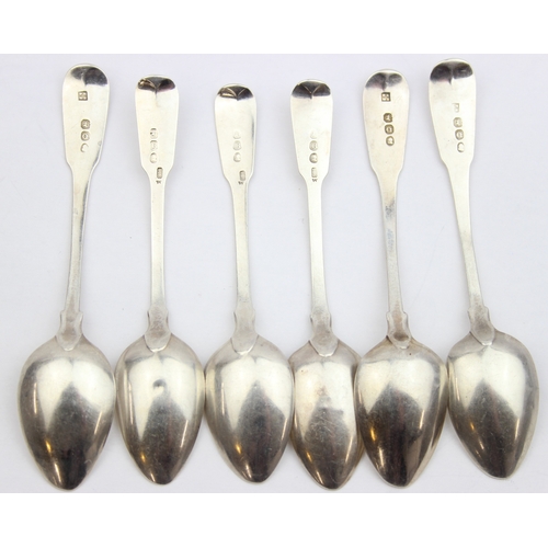 1029 - 6 assorted Georgian silver teaspoons, 3 each of London 1811 & 1812 by Peter & William Bateman and So... 