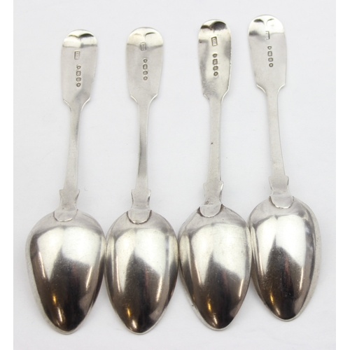 1051 - A set of 4 early Victorian silver teaspoons, London 1848 by John Robert Harris, each approx 14cm lon... 