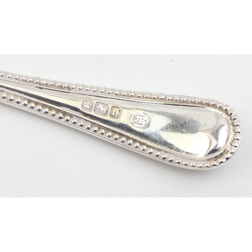 1078 - A set of 6 silver teaspoons with beaded decoration, Sheffield 1894 by Joseph Rodgers, each approx 13... 