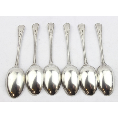 1080 - A set of 6 silver serving spoons, Birmingham 1910 by Elkington & Co, each approx 19cm long, approx 3... 