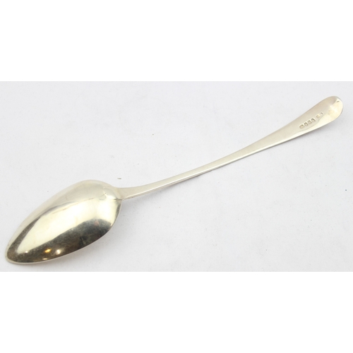 1099A - A Georgian silver basting spoon, marked for London 1801 by with poorly struck makers mark, approx 32... 