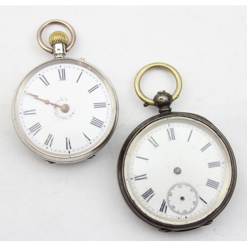 1305 - 4 assorted antique and vintage pocket watches, to inc 3 with silver cases, examples to inc Dona with... 