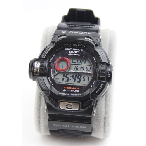 1316 - A Casio Riseman 3147 GW-9200 watch with black plastic strap