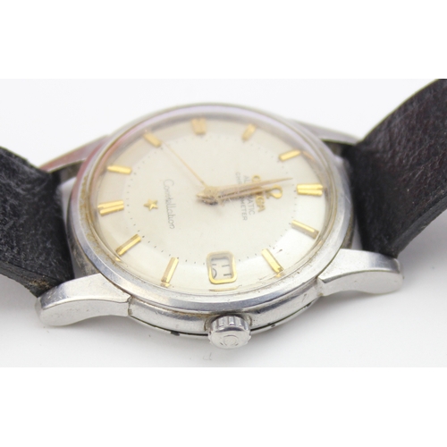 1301 - A vintage Omega Constellation Automatic Chronometer watch, boxed with paperwork, stainless steel cas... 