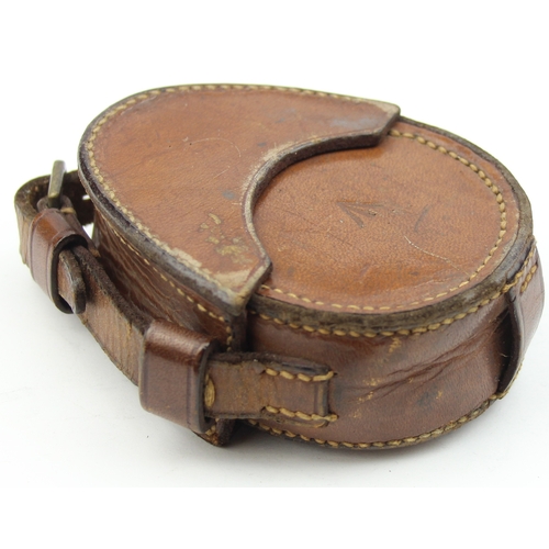 1350 - A 1904 dated military Officer's marching compass by Short & Mason Ltd, in leather case