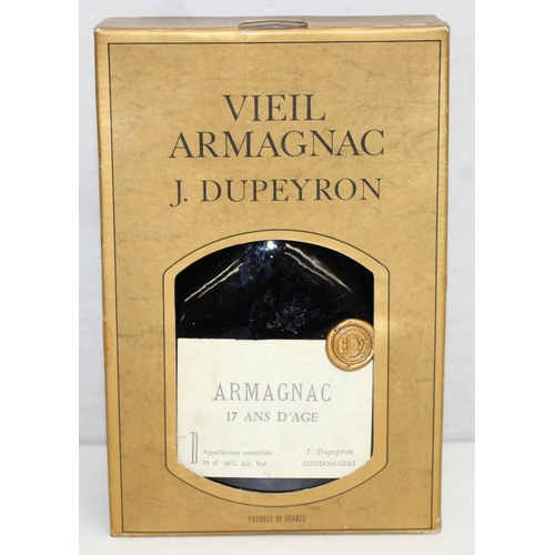 1463A - A bottle of Vieil Armagnac by J. Dupeyron in box, sealed, 17 years old, 70l, 40% ABV