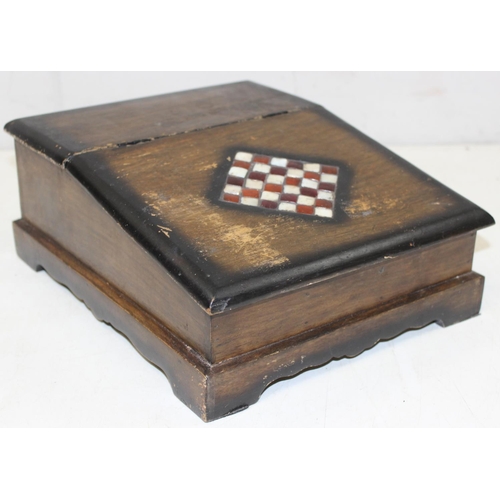 290 - Qty of assorted vintage wooden and other boxes to inc advertising, musical boxes etc, antique and la... 