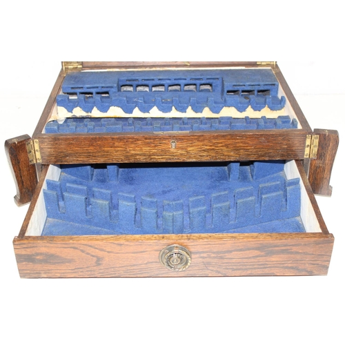 292 - 2 antique writing slopes and an Art Deco period oak fitted cutlery box, the largest approx 43cm wide... 