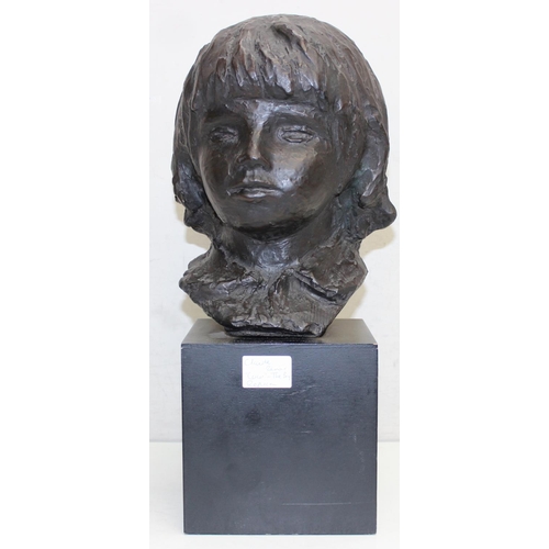 374A - After Auguste Renoir (French, 1841-1919) a bronzed plaster bust of the original sculpture 