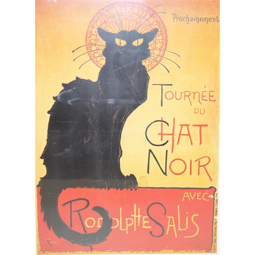 458 - Tournée du Chat Noir avec Rodolphe Salis, vintage style advertising print for the first cabaret club... 