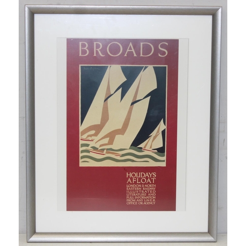 459 - 2 vintage style advertising posters, one after LNER Norfolk Broads 