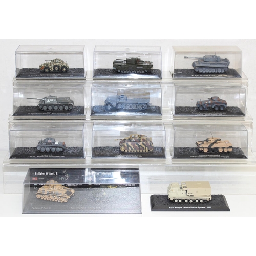 642 - Quantity of scale model WWII military vehicles to include Churchill Mk VII tank, Tiger VI tank plus ... 