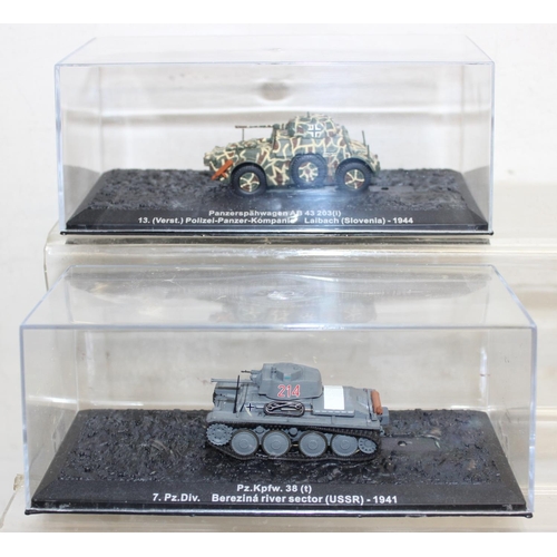 642 - Quantity of scale model WWII military vehicles to include Churchill Mk VII tank, Tiger VI tank plus ... 