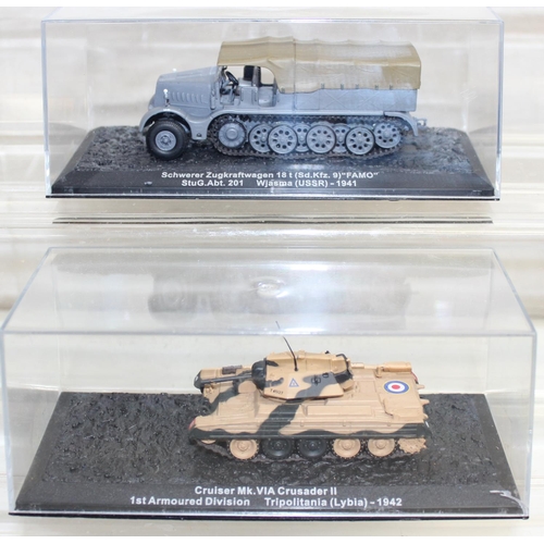 642 - Quantity of scale model WWII military vehicles to include Churchill Mk VII tank, Tiger VI tank plus ... 