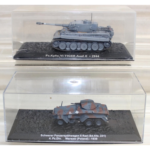 642 - Quantity of scale model WWII military vehicles to include Churchill Mk VII tank, Tiger VI tank plus ... 