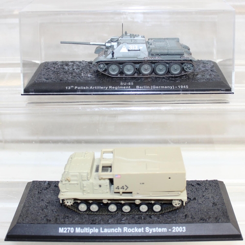 642 - Quantity of scale model WWII military vehicles to include Churchill Mk VII tank, Tiger VI tank plus ... 