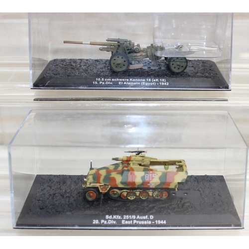 644 - Quantity of scale model WWII military vehicles to include Bergpanzer Tiger, Jagdpanther tank destroy... 